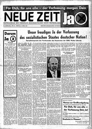 Neue Zeit Online-Archiv vom 05.04.1968