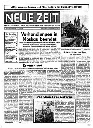 Neue Zeit Online-Archiv vom 01.06.1968