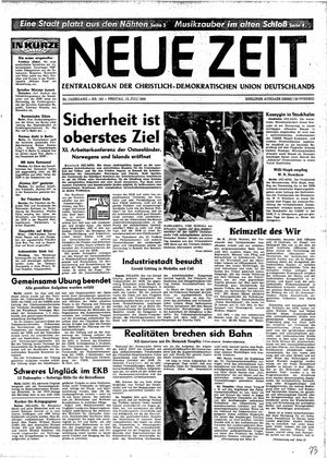 Neue Zeit Online-Archiv vom 12.07.1968