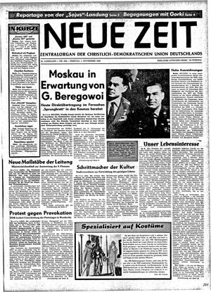 Neue Zeit Online-Archiv vom 01.11.1968
