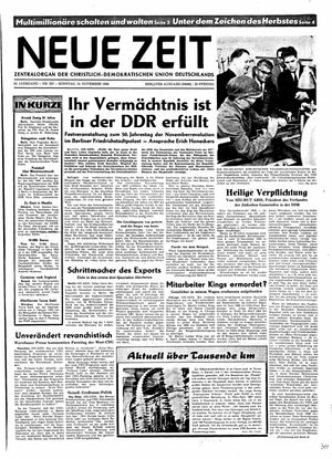 Neue Zeit Online-Archiv vom 10.11.1968