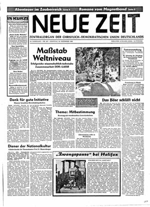 Neue Zeit Online-Archiv vom 29.12.1968