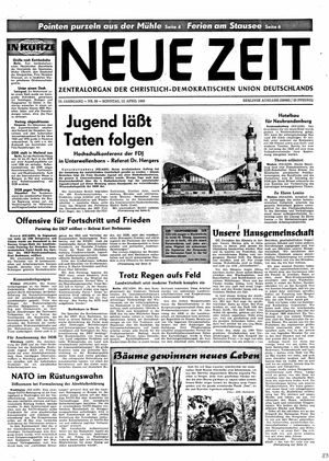Neue Zeit Online-Archiv vom 13.04.1969