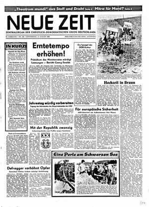 Neue Zeit Online-Archiv vom 14.08.1969
