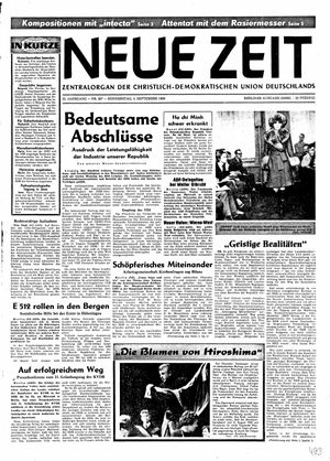 Neue Zeit Online-Archiv vom 04.09.1969