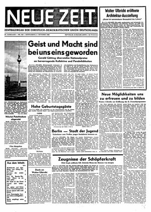 Neue Zeit Online-Archiv vom 04.10.1969