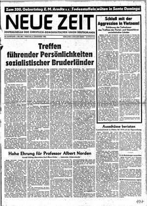 Neue Zeit Online-Archiv vom 05.12.1969