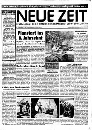 Neue Zeit Online-Archiv vom 03.01.1970