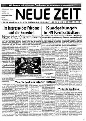 Neue Zeit Online-Archiv vom 20.03.1970