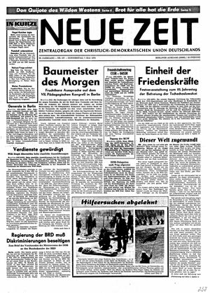 Neue Zeit Online-Archiv vom 07.05.1970