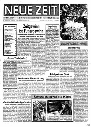 Neue Zeit Online-Archiv vom 01.08.1970
