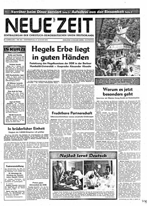 Neue Zeit Online-Archiv vom 27.08.1970