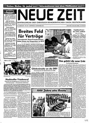 Neue Zeit Online-Archiv vom 02.09.1970
