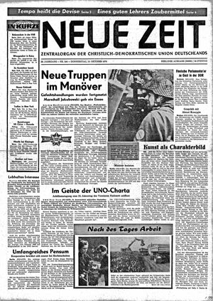 Neue Zeit Online-Archiv vom 15.10.1970