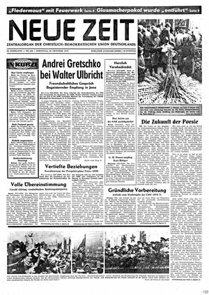 Neue Zeit Online-Archiv vom 20.10.1970