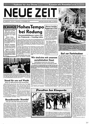 Neue Zeit Online-Archiv vom 15.11.1970