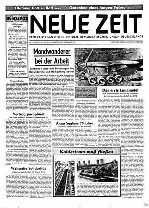 Neue Zeit Online-Archiv vom 19.11.1970