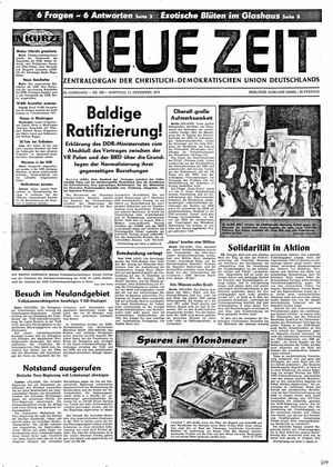 Neue Zeit Online-Archiv vom 13.12.1970