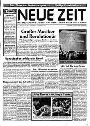 Neue Zeit Online-Archiv vom 17.12.1970