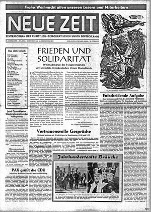 Neue Zeit Online-Archiv vom 24.12.1970