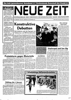 Neue Zeit Online-Archiv vom 29.12.1970