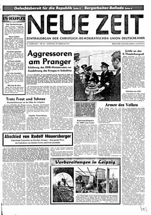 Neue Zeit Online-Archiv vom 28.02.1971