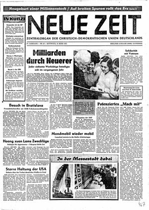 Neue Zeit Online-Archiv vom 10.03.1971