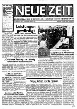Neue Zeit Online-Archiv vom 20.03.1971