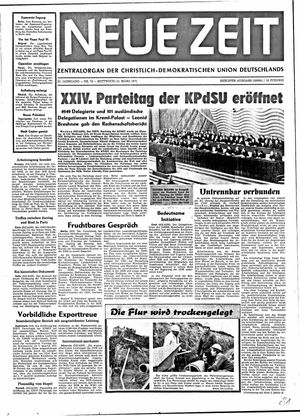 Neue Zeit Online-Archiv vom 31.03.1971