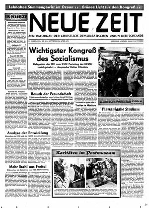Neue Zeit Online-Archiv vom 14.04.1971