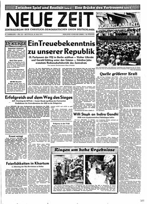 Neue Zeit Online-Archiv vom 26.05.1971