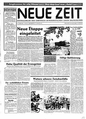 Neue Zeit Online-Archiv vom 12.08.1971