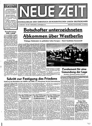 Neue Zeit Online-Archiv vom 04.09.1971