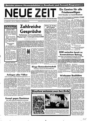 Neue Zeit Online-Archiv vom 10.09.1971