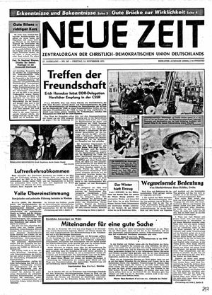 Neue Zeit Online-Archiv vom 12.11.1971