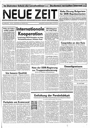 Neue Zeit Online-Archiv vom 24.01.1973
