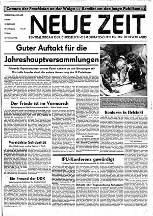 Neue Zeit Online-Archiv vom 02.02.1973