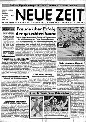 Neue Zeit Online-Archiv vom 04.03.1973
