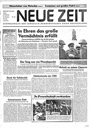 Neue Zeit Online-Archiv vom 08.05.1973