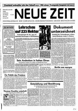 Neue Zeit Online-Archiv vom 23.05.1973