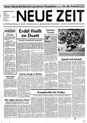 Neue Zeit Online-Archiv vom 27.05.1973