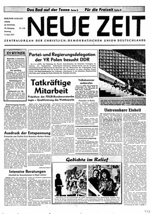 Neue Zeit Online-Archiv vom 03.06.1973
