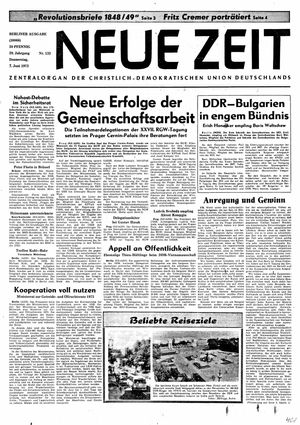 Neue Zeit Online-Archiv vom 07.06.1973