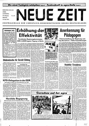 Neue Zeit Online-Archiv vom 13.06.1973