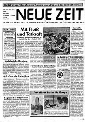 Neue Zeit Online-Archiv vom 17.07.1973