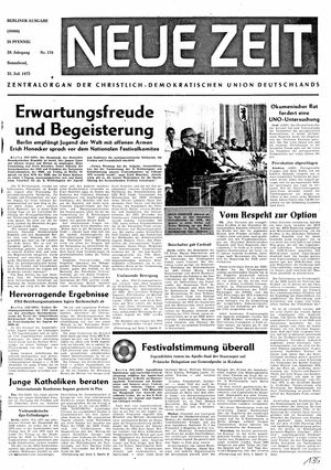 Neue Zeit Online-Archiv vom 21.07.1973
