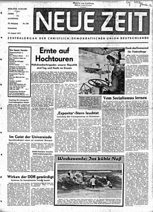 Neue Zeit Online-Archiv vom 18.08.1973