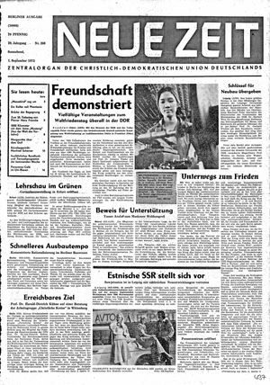 Neue Zeit Online-Archiv vom 01.09.1973