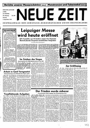 Neue Zeit Online-Archiv on Sep 2, 1973