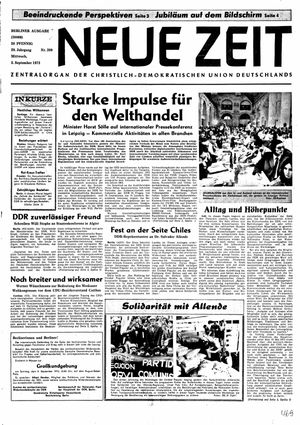 Neue Zeit Online-Archiv vom 05.09.1973